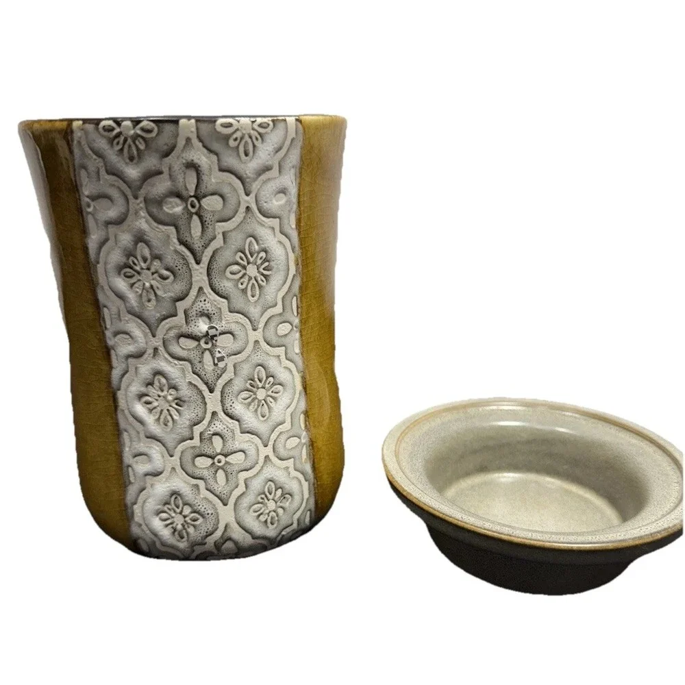 Scentsy Wax Warmer, Moroccan Stencil Deluxe Full‎ Size, Boho Earthy Design EUC